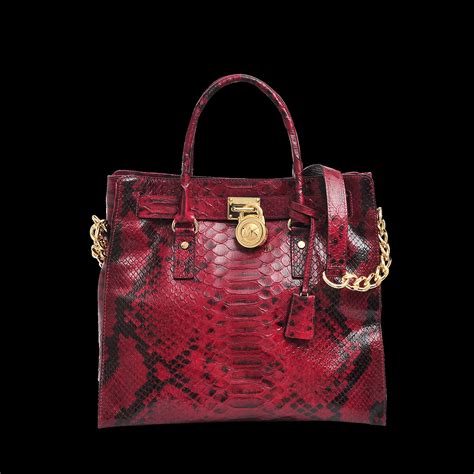 michael kors python bag red